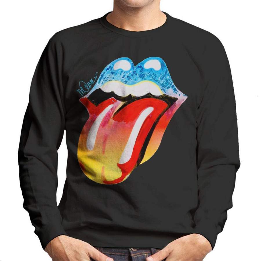Sidney Maurer Original Portrait Of Rolling Stones Forty Licks Art Men’s Sweatshirt