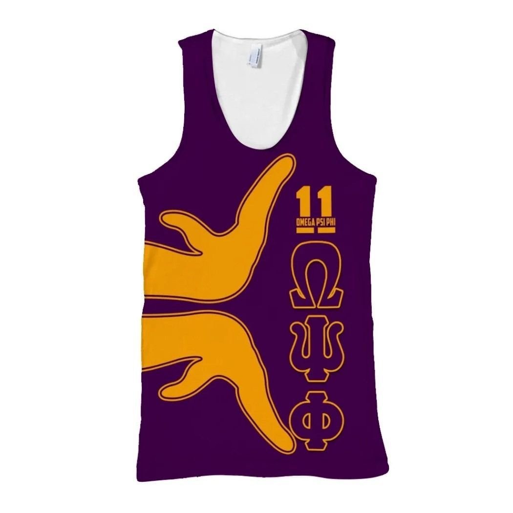 Fraternity Tank Top  – Omega Psi Phi Half Hand Sign Tank Top