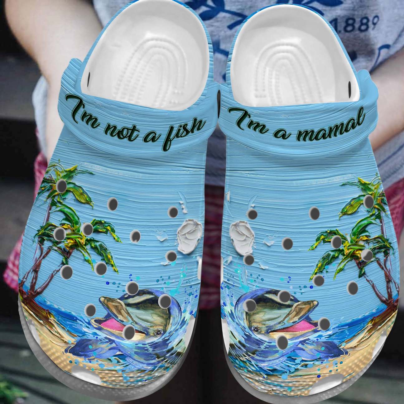 Dolphin Personalized Clog, Custom Name, Text, Color, Number Fashion Style For Women, Men, Kid, Print 3D Dolphin Love