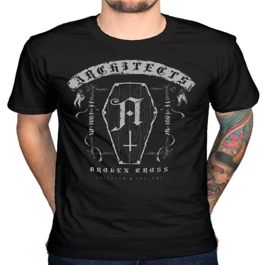 Architects Coffin T-shirt Metal Rock Manadala Shark Hunting Bone Coffin