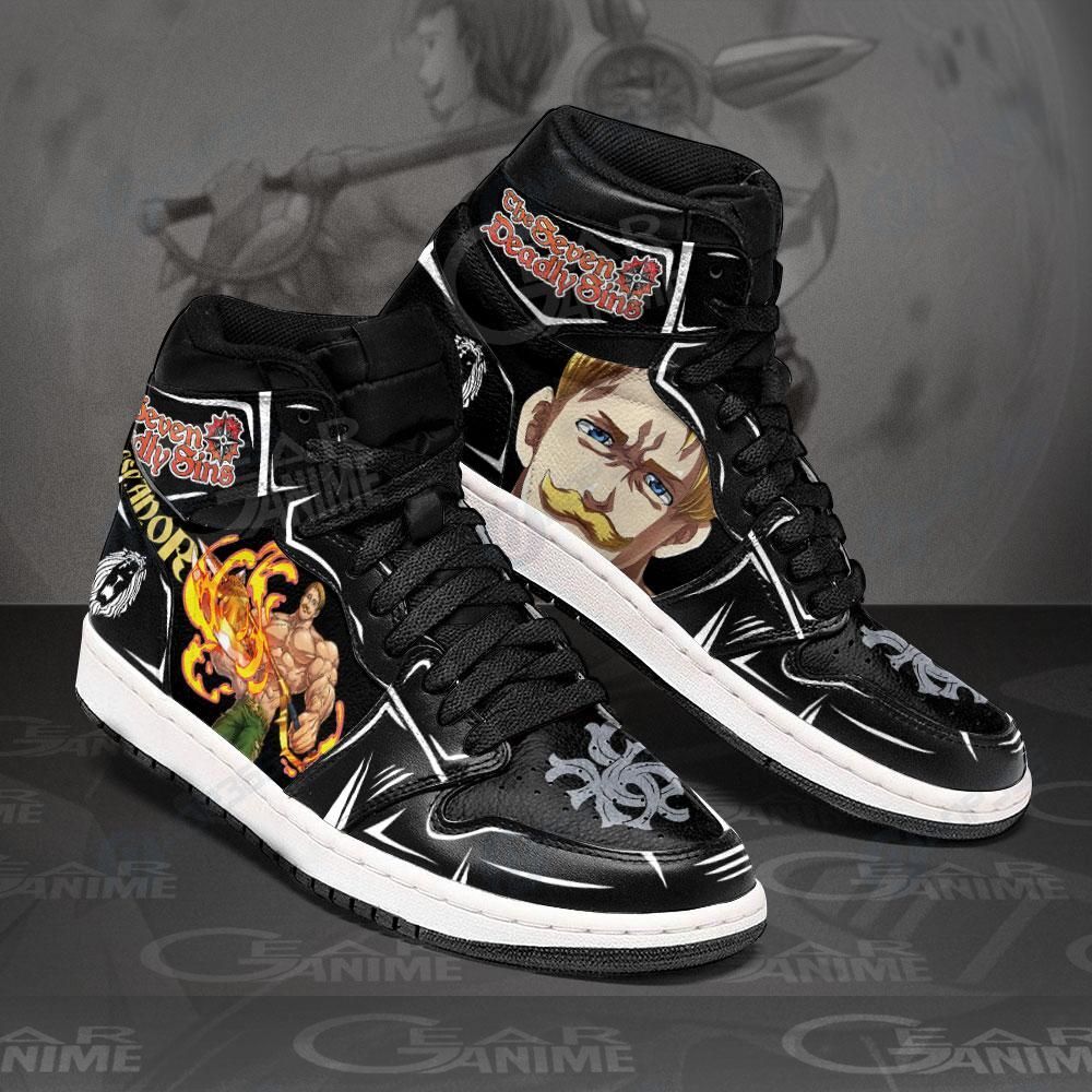 Escanor Sneakers Seven Deadly Sins Custom Anime Shoes Mn10 Air Jordan 13 Shoes Hajd2403507