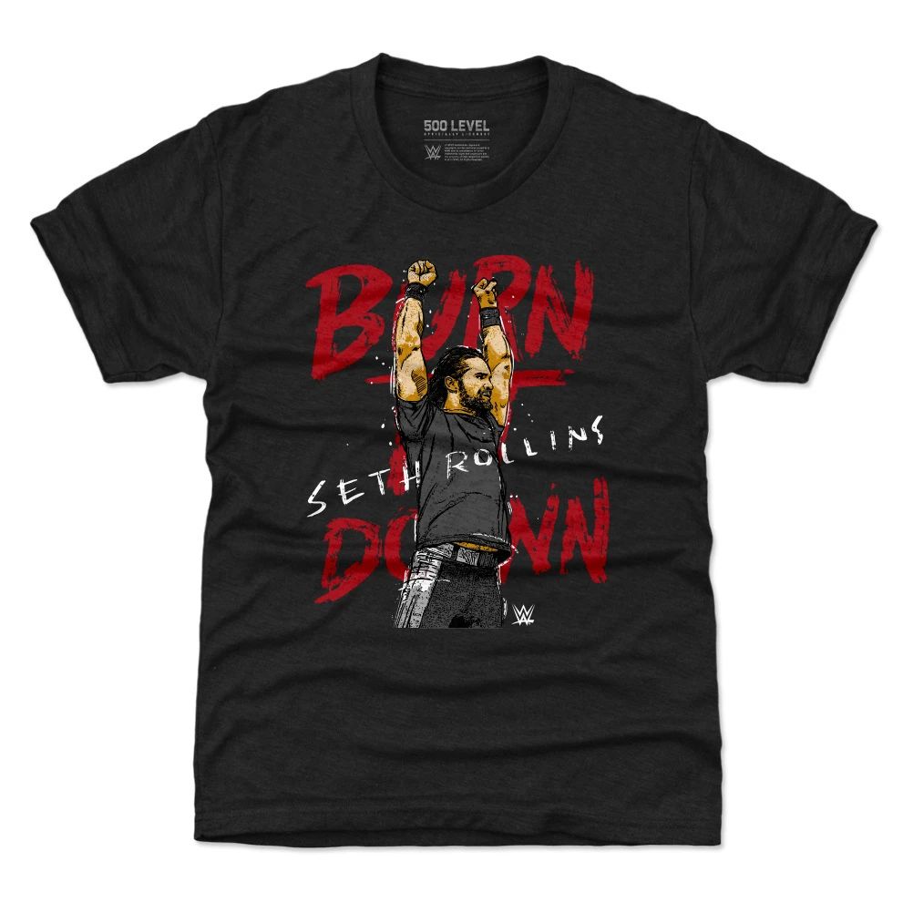 Seth Rollins Burn It Down Wht Wwe Shirt Superstars