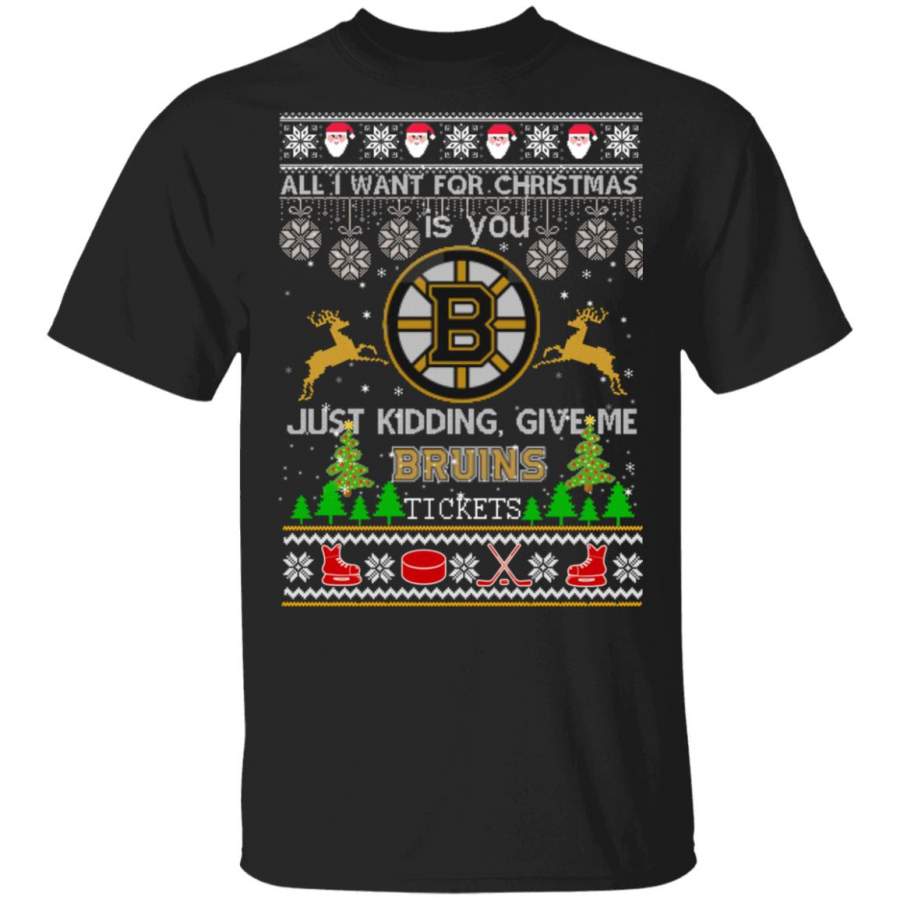 All I Want For Christmas Is You Boston Bruins Ice Hockey Ugly Christmas Sweater, Hoodie, Sweatshirt