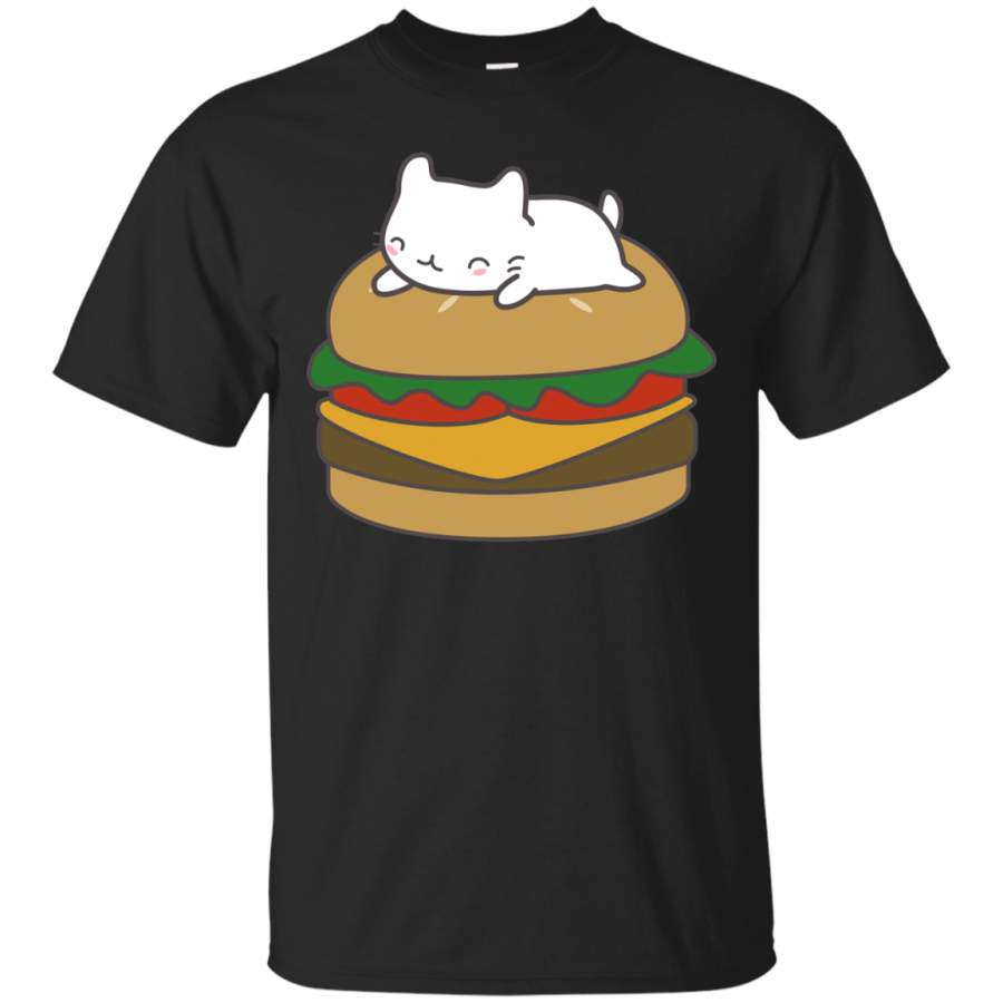 Food – Cute cat on a burger tshirt cat T Shirt & Hoodie
