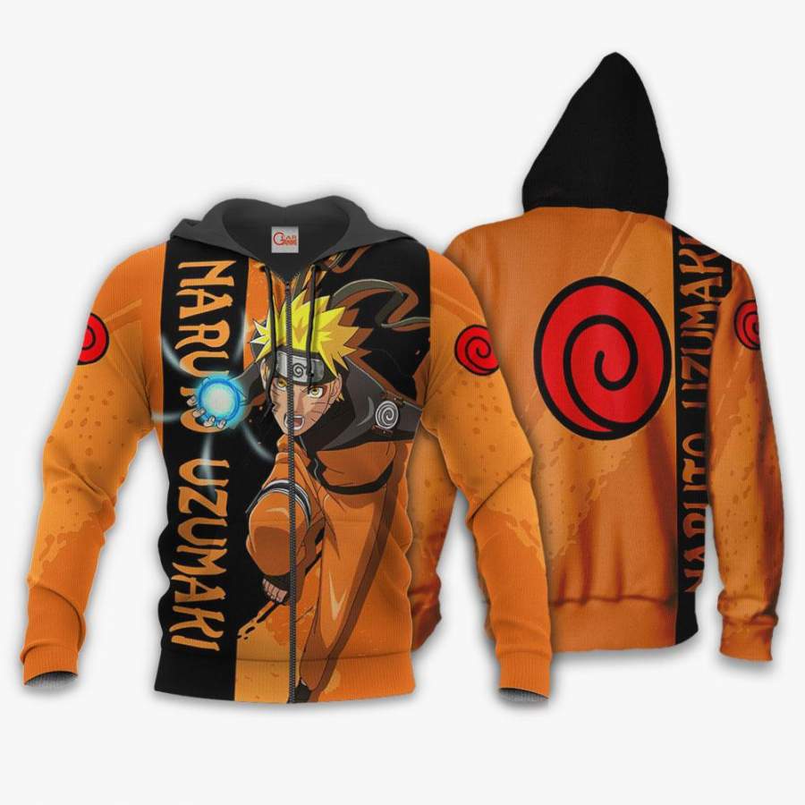 Uzumaki Naruto Hoodie Naruto Shirt Custom Anime Zip Jacket