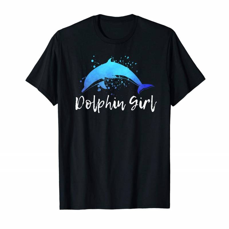 Dolphin Girl Pretty Beach Animal Lover Women Mom Teen Tween T-shirt