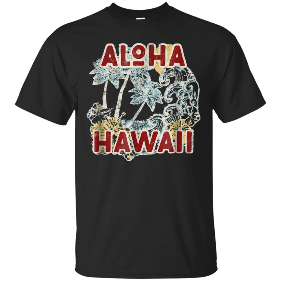 AGR 70s Graphic tee  Vintage Hawaiian Shirt  Aloha T Shirt