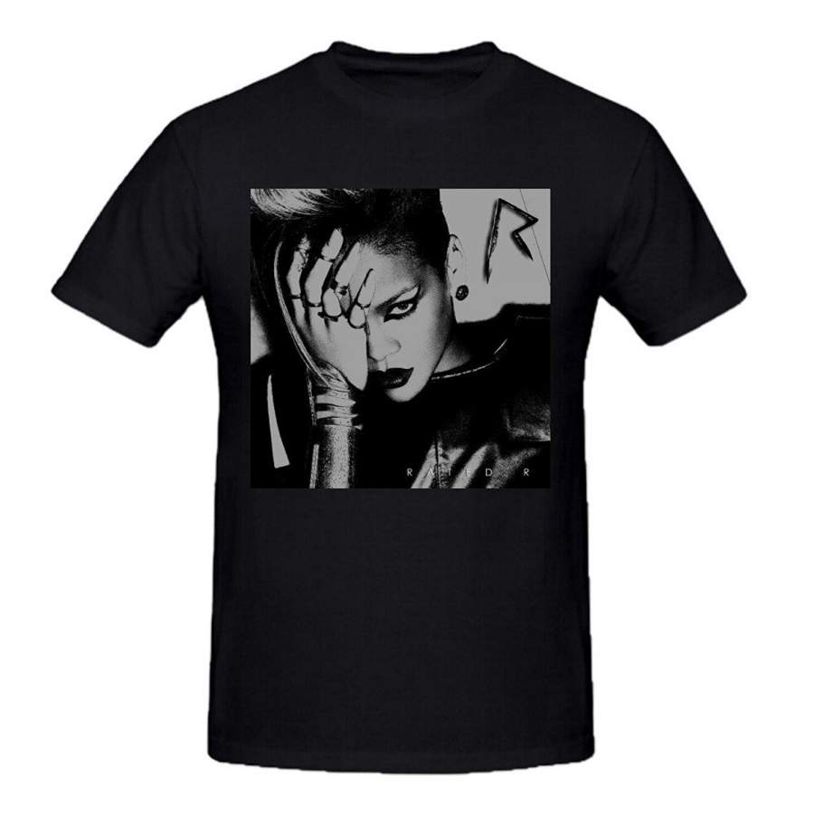 T-Shirt Rihanna Rated Shirts 100 Cotton Men Round Men’S Fashion T-Shirt