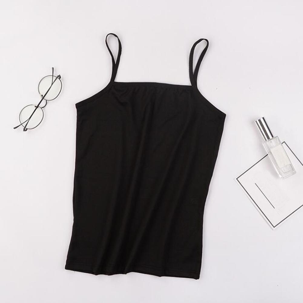 2022 New Women’s Plain Sleeveless Top Ladies Stretch Strappy Camisole Vest Bottoming Shirts Nude Black White Lady Tank Top Vests alx