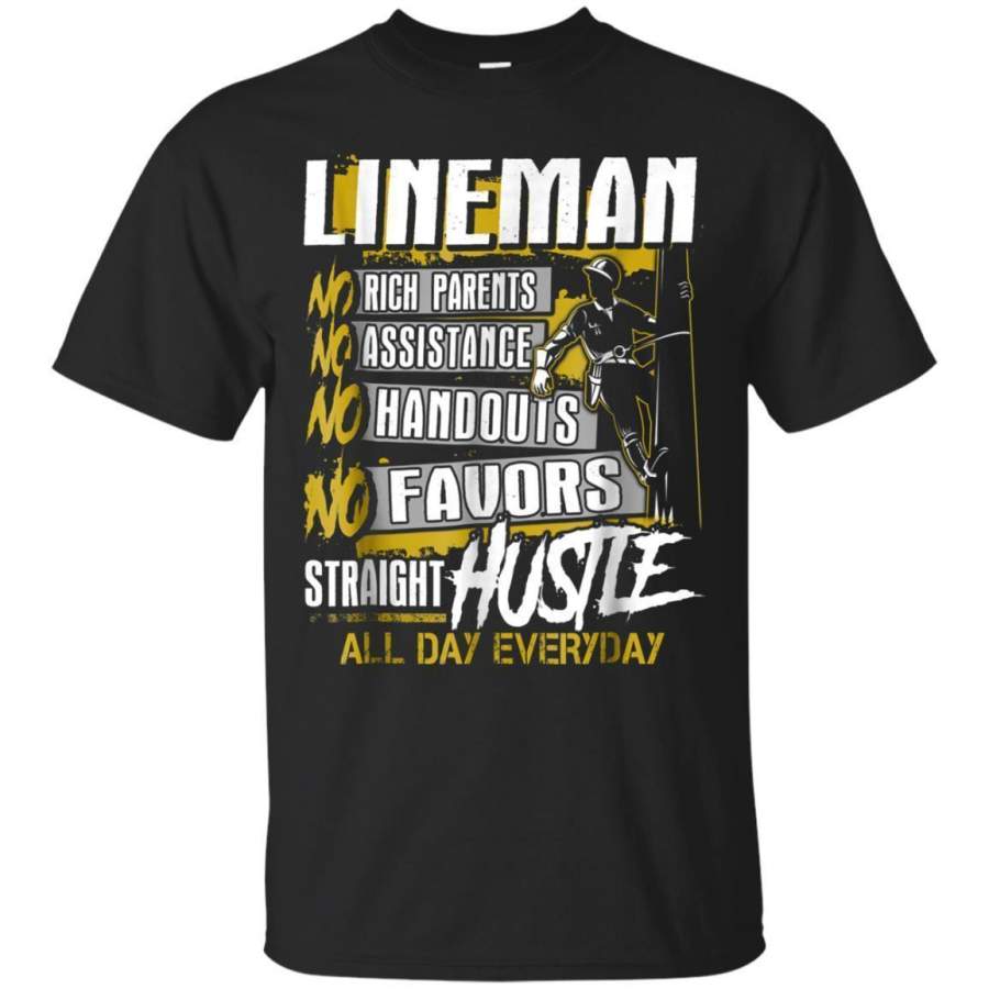 AGR Lineman No Rich Parents No Assistance No Handouts Tshirt Jaq T-shirt