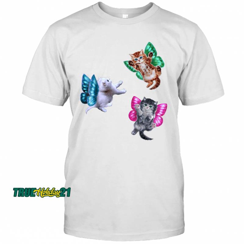 , Kitten Cupid Angel W Butterfly Wings, Cute Cat T-shirt