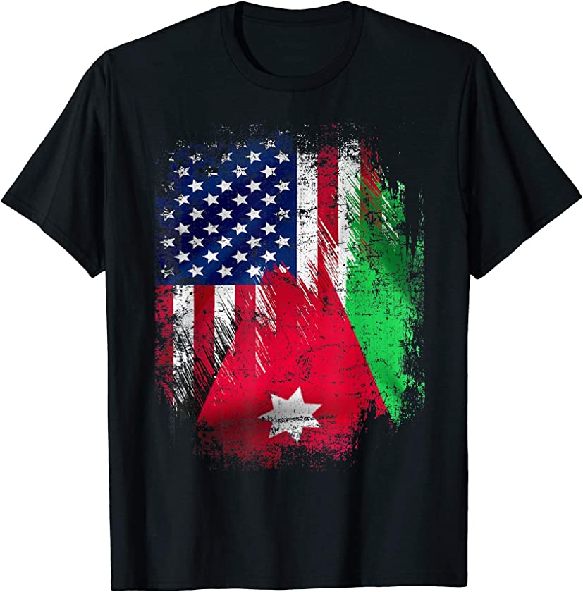 Vintage Jordan And American With Flag Cool Gift T-Shirt