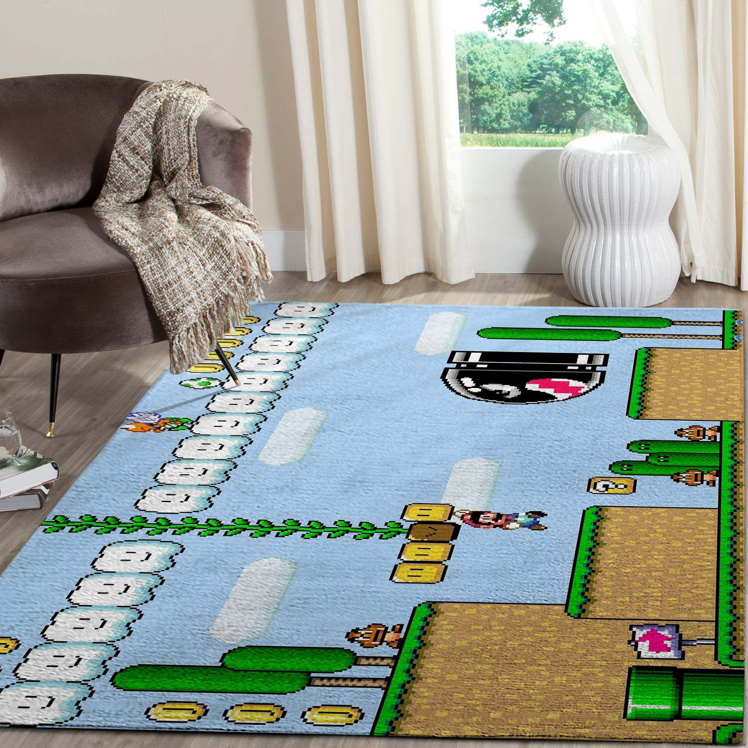 The 20 Rug Super Paper Mario Gaming Area Rugs Living Room Carpet FN041231 Christmas Gift Floor Decor