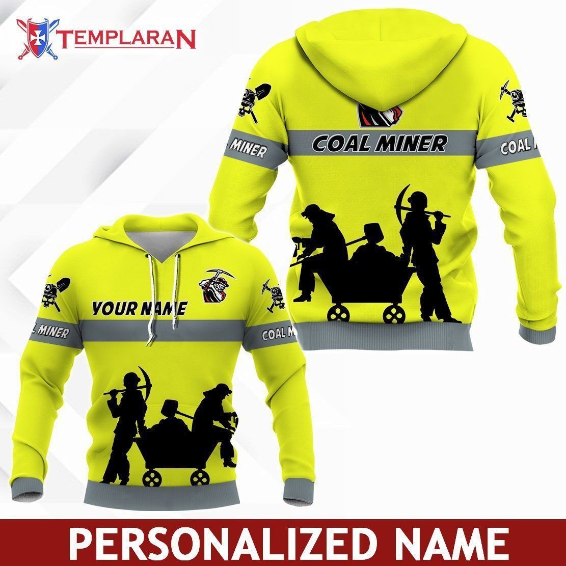 Personalized Coal Miner Name Unisex Hoodie Bt10