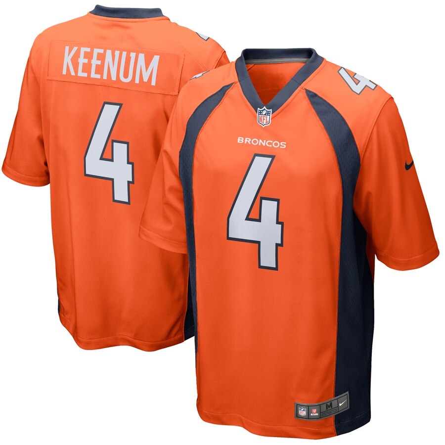 Case Keenum Denver Broncos Nike Game Jersey – Orange