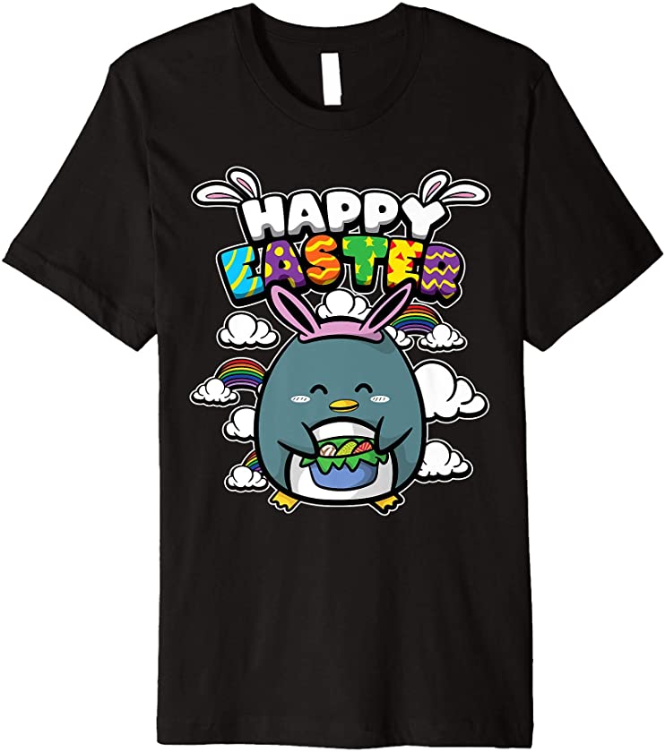 Happy Easter – Easter Animals – Disguised Penguin Premium T-Shirt