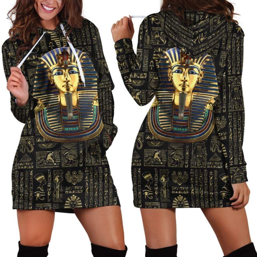 All Over Printed Egyptian Hoodie Dress