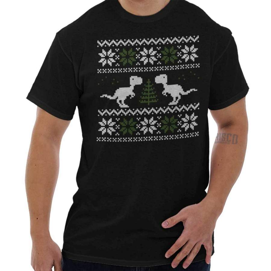 Ugly Christmas Dinosaur T-Shirt