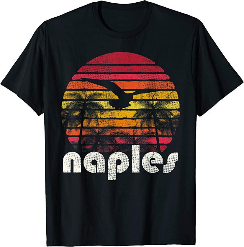 Vintage Retro Naples Fl Florida 70’s 80’s Style Men Women T-Shirt