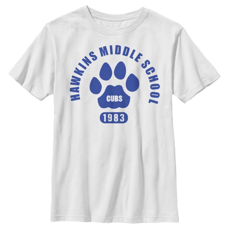 Stranger Things Boy’s Hawkins Middle School Cubs 1983  T Shirt