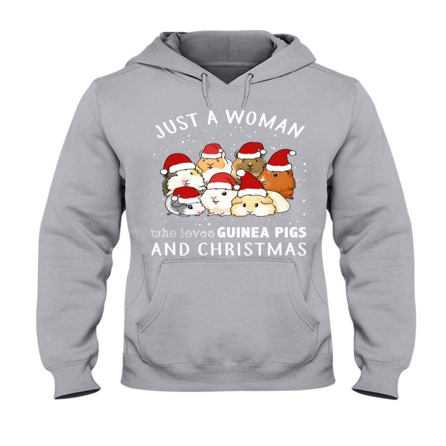 Just A Woman Loves Gunea Pigs And Christmas Limited Classic T-Shirt Hoodie