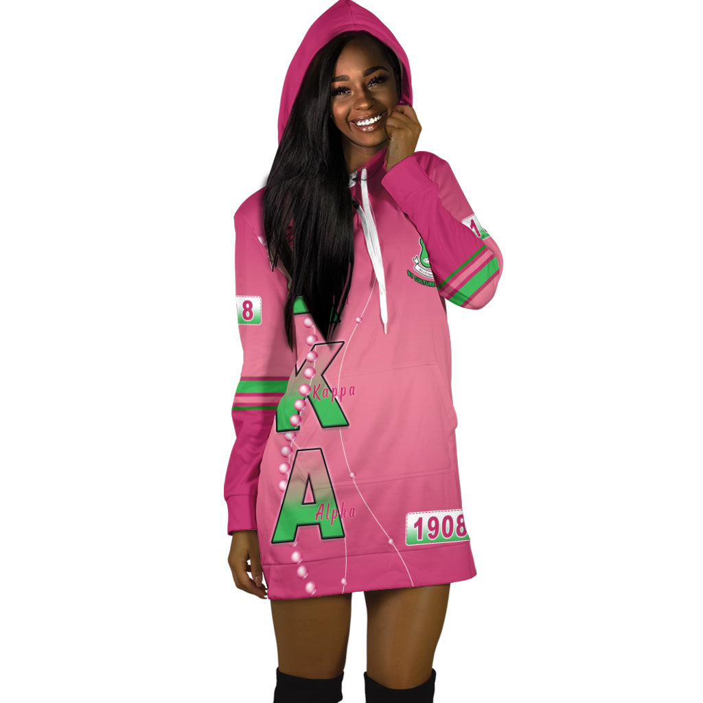 Alpha Kappa Alpha Hoodie Dress Pretty Girls With Pearl Lt13