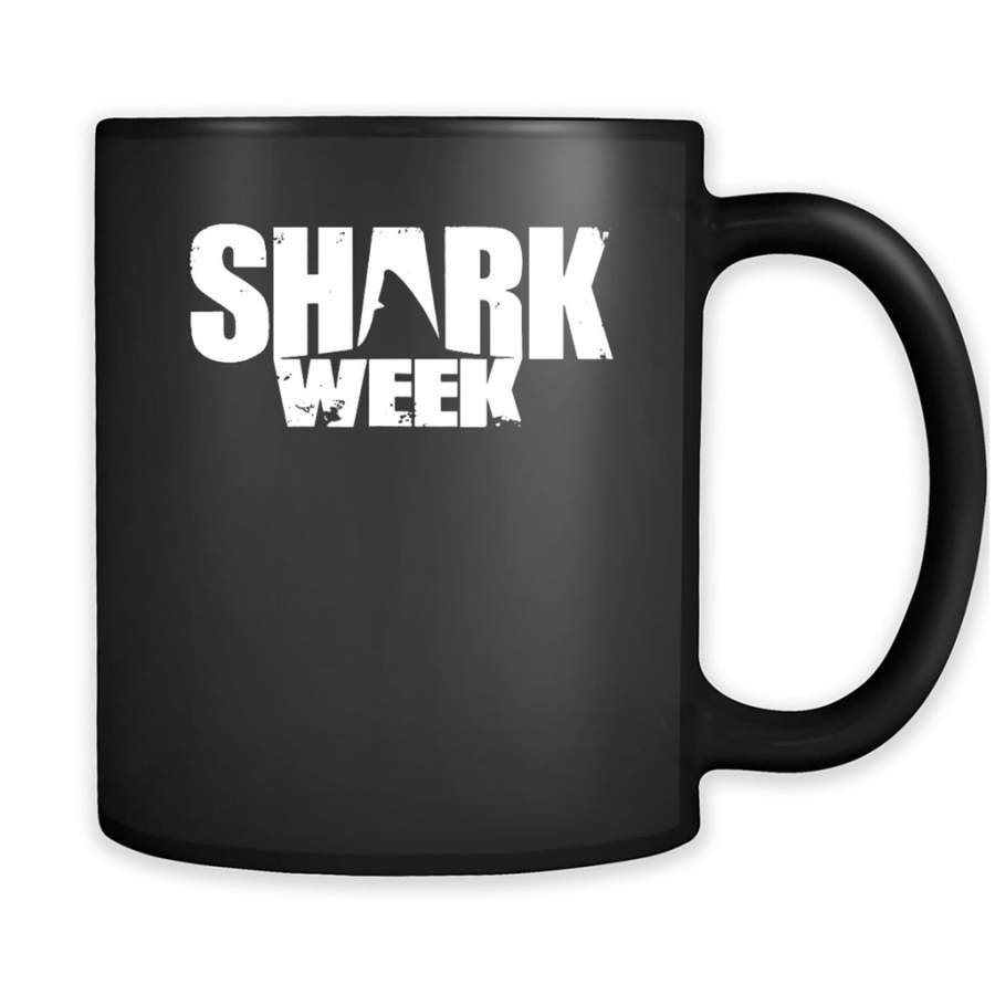 Week of The Shark New 2018 Novelty Graphic a – Full-Wrap Coffee Black Mug