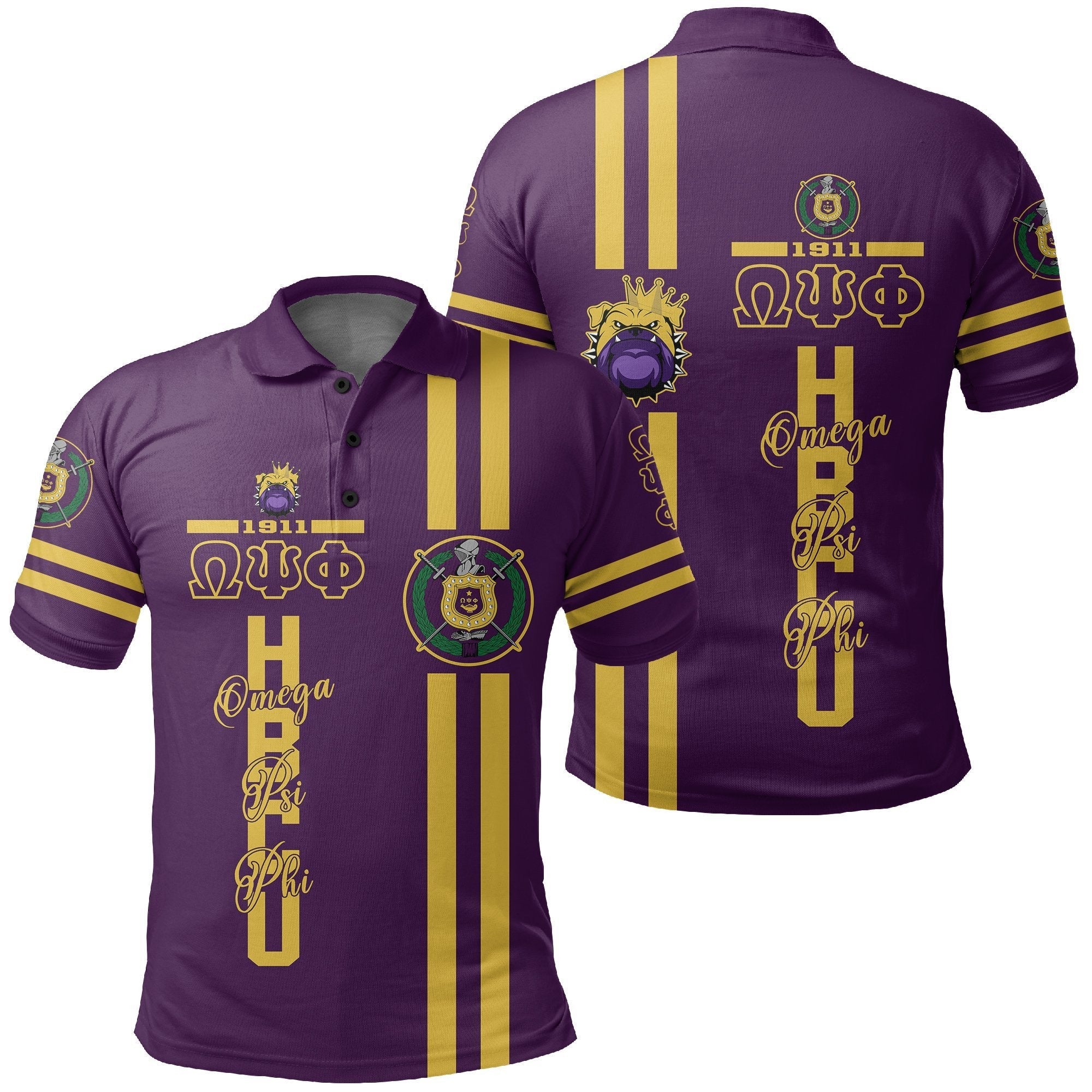 Fraternity Polo – Hbcu Omega Psi Phi Bulldog Polo Shirt