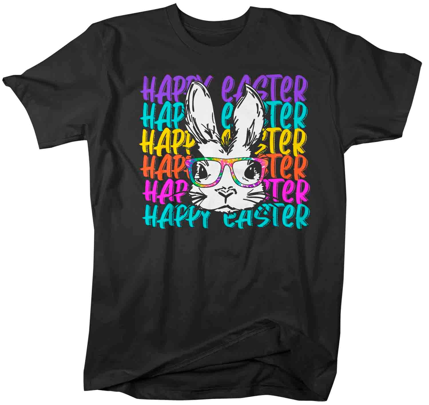 Men’S Easter Shirt Happy Easter Bunny T Shirt Hipster Rabbit Glasses Cute Easter Tee Graphic Gift Idea Unisex Man