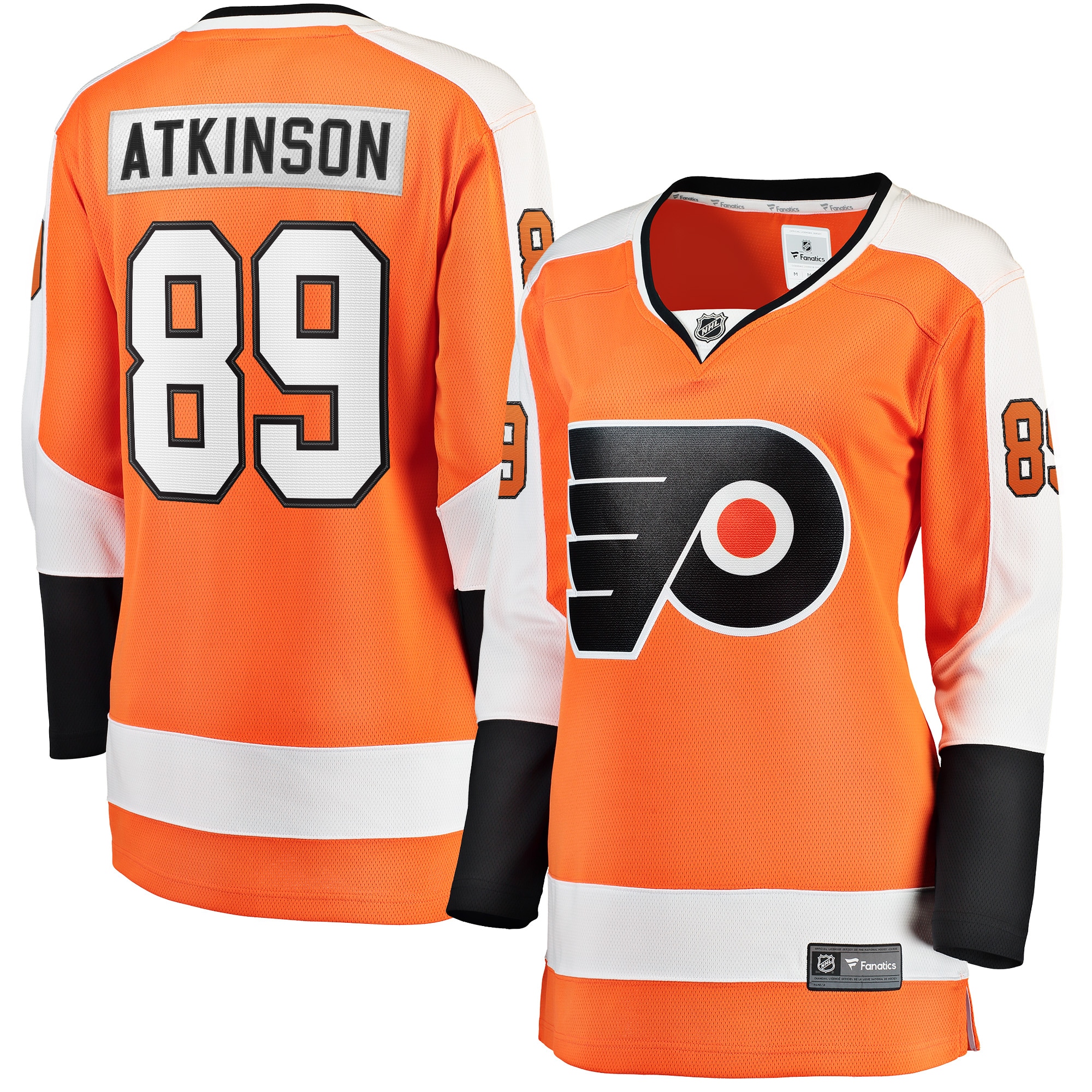 Women's Philadelphia Flyers Cam Atkinson Orange Breakaway Player Jersey