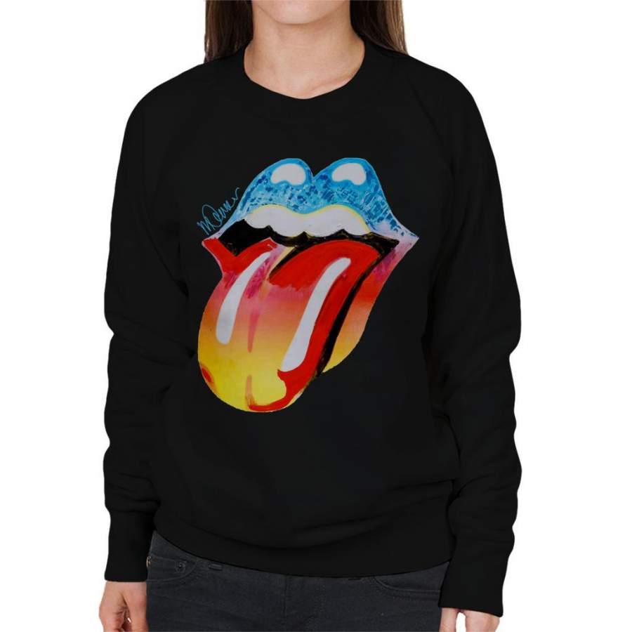 Sidney Maurer Original Portrait Of Rolling Stones Forty Licks Art Women’s Sweatshirt