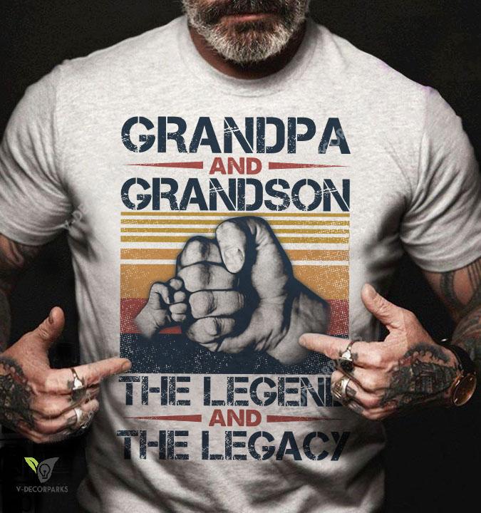 Grandpa And The Grandson The Legend And The Legacy Graphic Unisex T Shirt