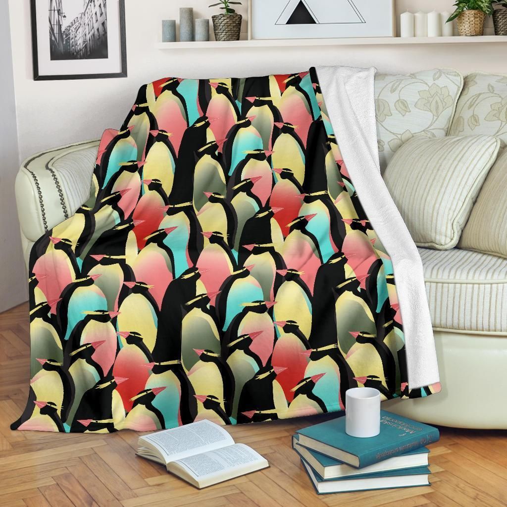 Colorful Penguin CL12100295MDF Sherpa Fleece Blanket