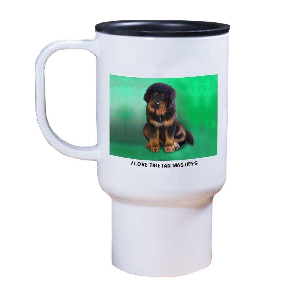 Tibetan Mastiff Puppy Dog Travel Mug