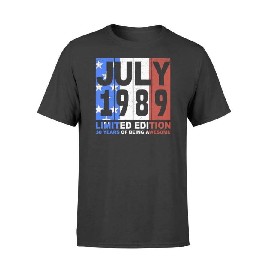 Vintage July 1989 Shirt American Flag 4th Of July – Standard T-shirt