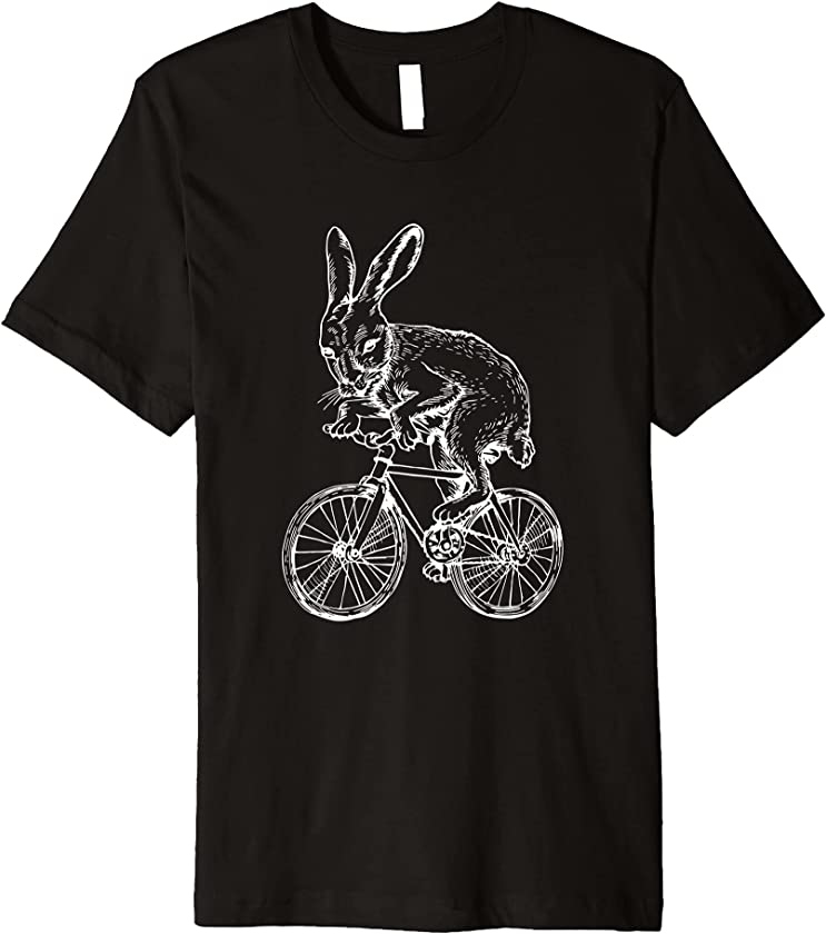 Rabbit Cycling Bicycle Cyclist Bicycling Bike Biker Premium T-Shirt