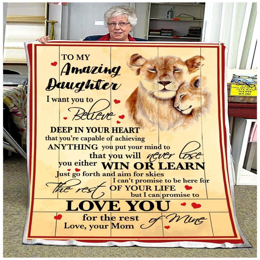 Lion Blanket Giving Daughter Believe In Deep Your Heart