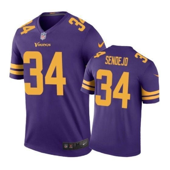 Minnesota Vikings 34 Andrew Sendejo Color Rush Purple 3D Jersey