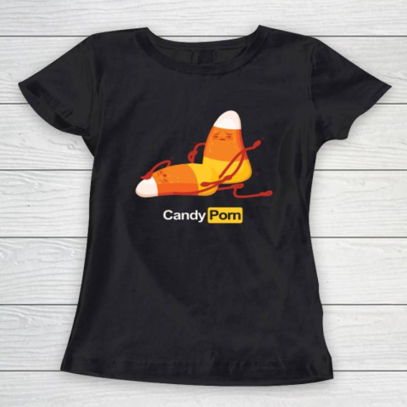 Candy Porn Corn Pun Porno Star Funny Halloween Costume Women's T-Shirt