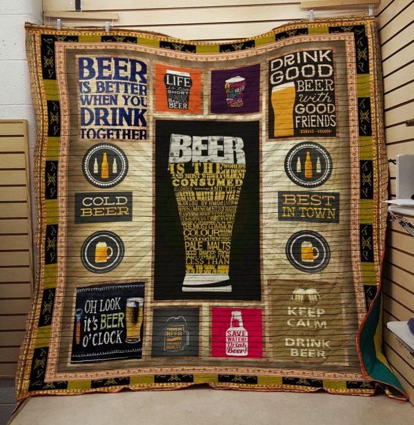 Beer 3D Quilt Blanket HGM33