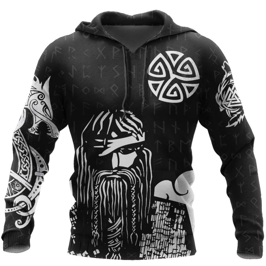 3D All Over Printed Viking Warrior Hoodie