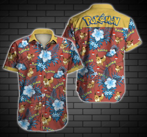 Tlmus Eevee Shirt Ver Hawaii Shirts For Men Ha84146