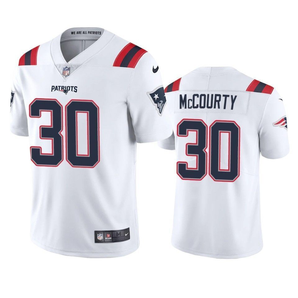 New England Patriots Jason Mccourty White 2021 Vapor Limited Mens 3D Jersey