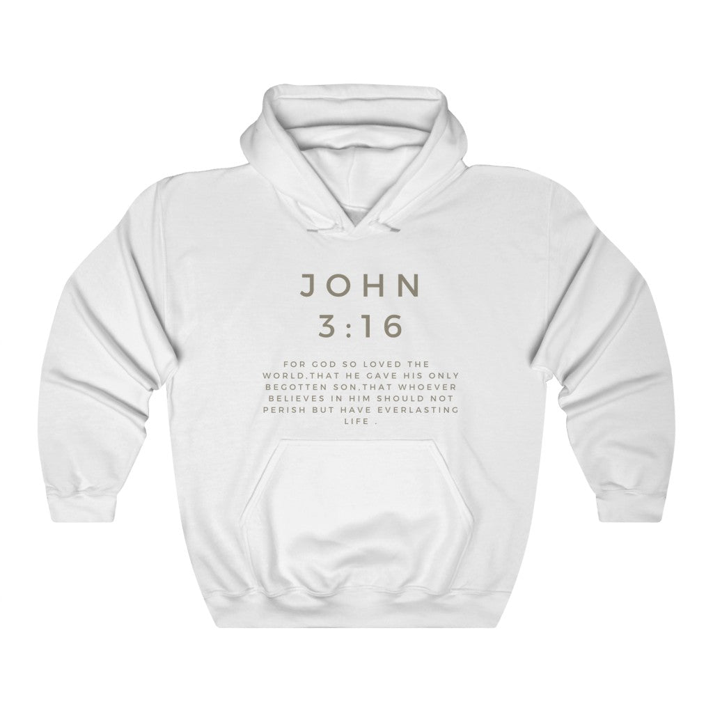 John 3:16 Hoodie, Pullover Hoodie, Christian Hoodie, White Hoodie, Trendy Hoodie, Womens Hoodie, Christian Sweatshirt