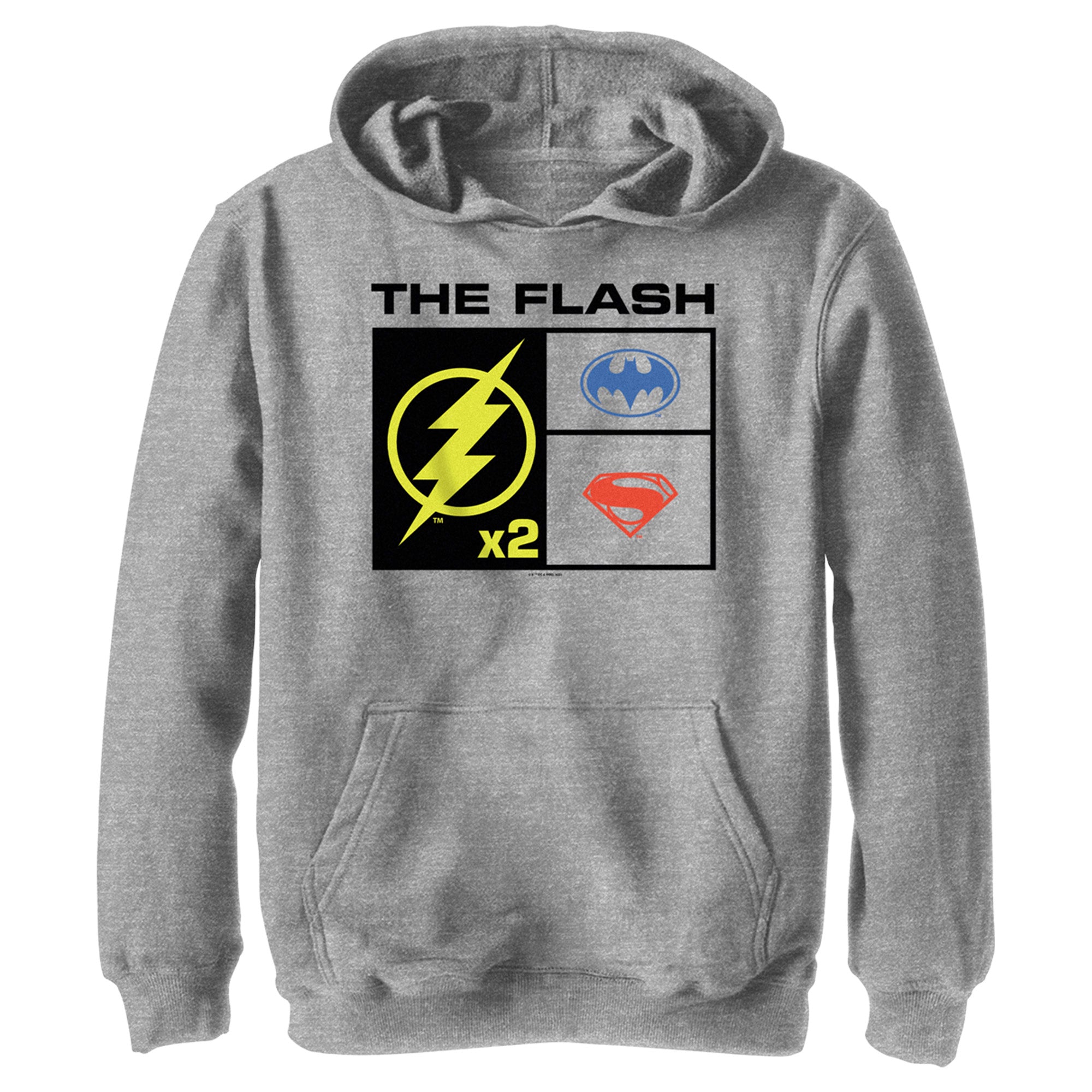 Boy’S The Flash Team Members Logo Boxed Pull Over Hoodie