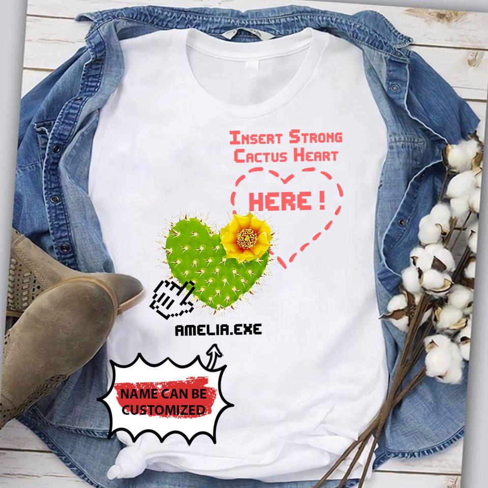 Personalized Tshirt Mental Health Cactus Heart