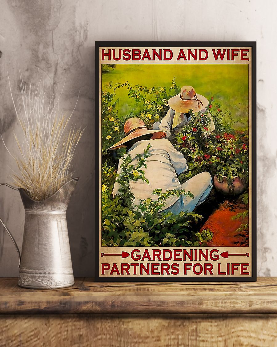Garden Partners For Life Vertical Canvas And Poster | Wall Decor Visual Art