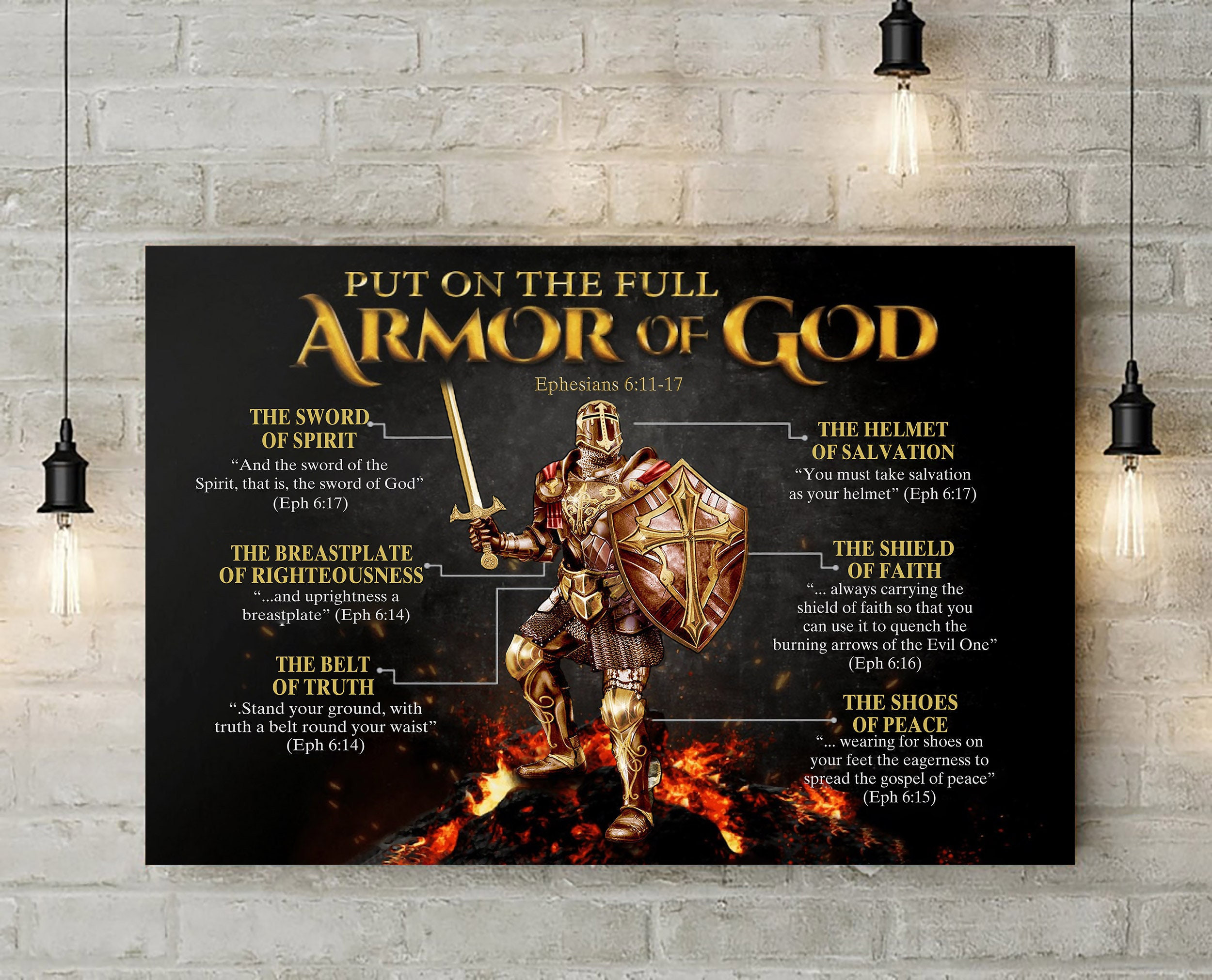 & Canvas | Pull On The Full – Armor Of God –  Home Decor, Canvas Decoration, Wall Dcor, Jesus Decor, Home Decor