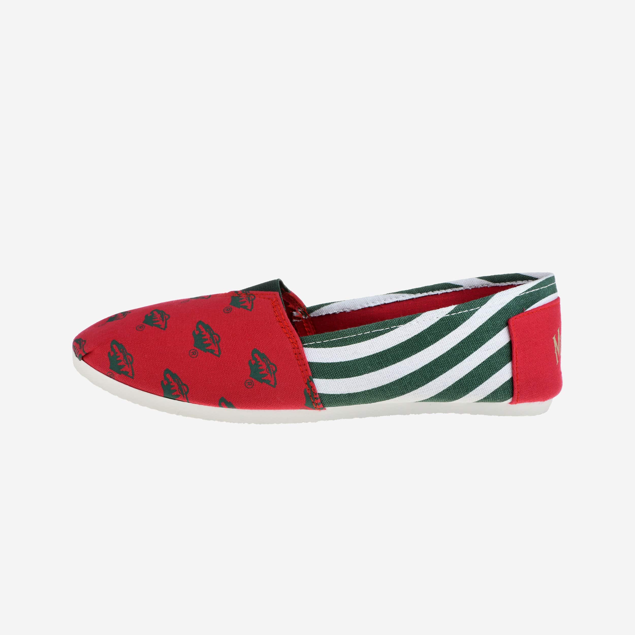 Minnesota Wild Womens Stripe Canvas Shoe