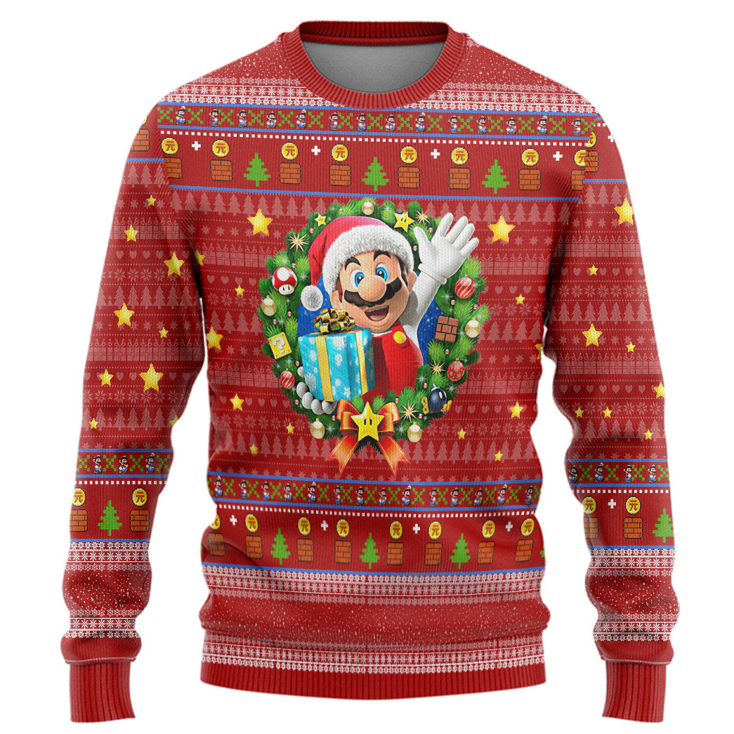 3D Super Mario Custom Ugly Christmas Sweater